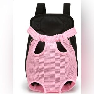 Pink and Black Pet Carrier Backpack